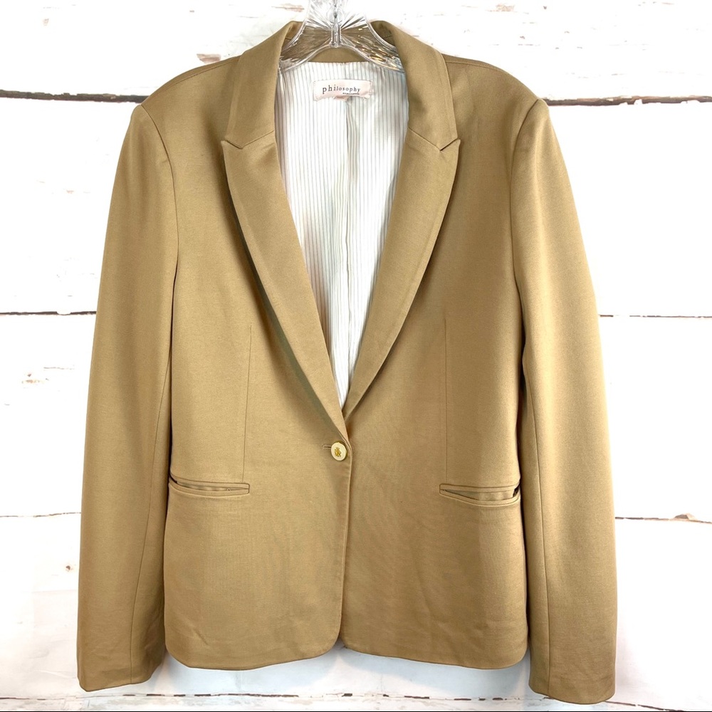 Philosophy Tan Blazer